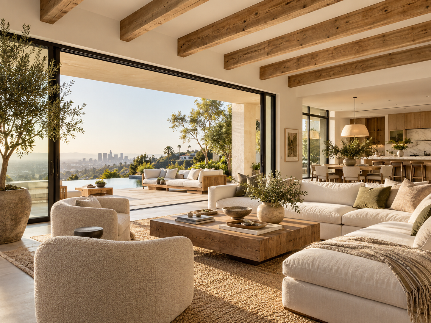 Warm Los Angeles home interior